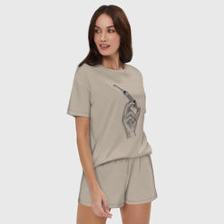 Женская пижама с шортиками хлопок Шприц с вакциной - фото 2