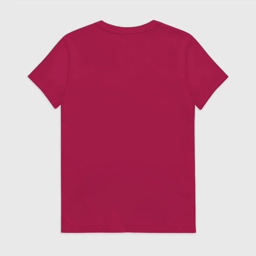 Женская футболка хлопок с принтом Шприц с вакциной, вид сзади #1