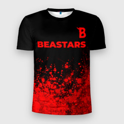 Мужская футболка 3D Slim Beastars - red gradient посередине