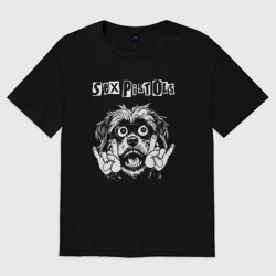 Мужская футболка хлопок Oversize Sex Pistols rock dog
