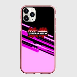 Чехол для iPhone 11 Pro Max матовый Tekken pink line