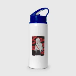 Бутылка для воды с трубочкой Человек-бензопила Пауэр стесняется 