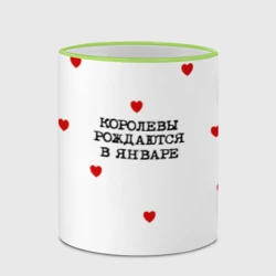 Кружка с полной запечаткой Королевы рождаются в январе и сердца - фото 2