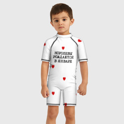 Детский купальный костюм 3D Королевы рождаются в январе и сердца - фото 2