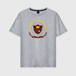 Женская футболка хлопок Oversize University emblem