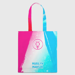 Шоппер 3D Marilyn Manson neon gradient style по-центру