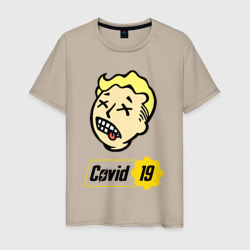 Мужская футболка хлопок Vault boy - covid 19