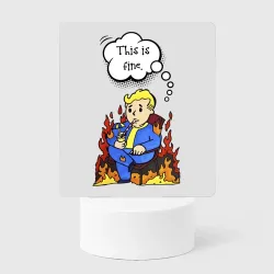 Светильник-ночник Vault boy in the fire