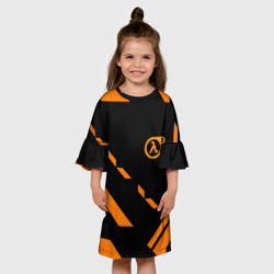 Детское платье 3D Half life geometry orange - фото 2