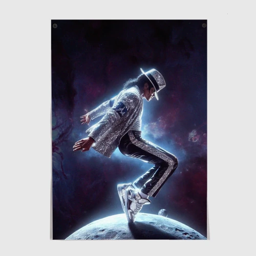 Постер Michael Jackson on the moon