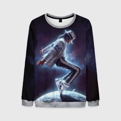 Мужской свитшот 3D Michael Jackson on the moon