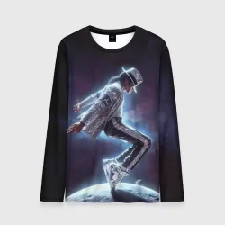 Мужской лонгслив 3D Michael Jackson on the moon