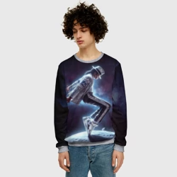 Мужской свитшот 3D Michael Jackson on the moon - фото 2