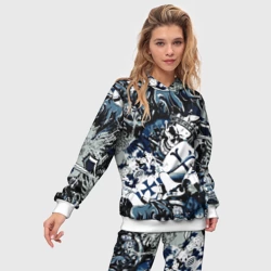 Женский костюм с толстовкой 3D Рыцари средневековья  цербер и череп короля - фото 2