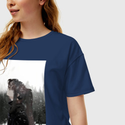 Женская футболка хлопок Oversize Башня Бога Баам - фото 2