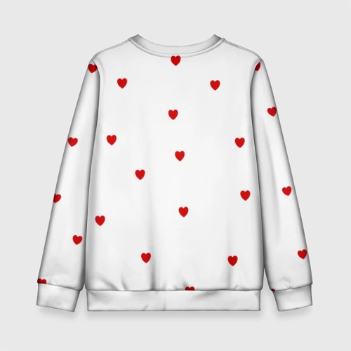 Детский свитшот 3D с принтом Имениннице: королевы рождаются в феврале, вид сзади #1