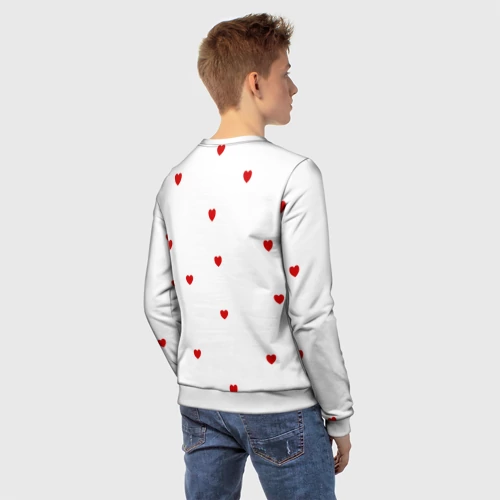 Детский свитшот 3D с принтом Имениннице: королевы рождаются в феврале, вид сзади #2