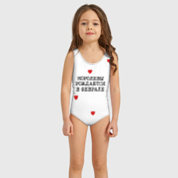 Детский купальник 3D Имениннице: королевы рождаются в феврале