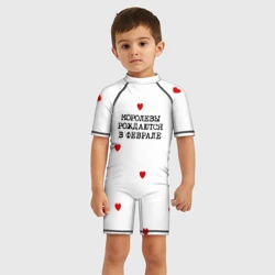 Детский купальный костюм 3D Имениннице: королевы рождаются в феврале - фото 2