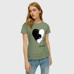 Женская футболка хлопок Meet my heart - фото 2