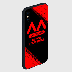 Чехол для iPhone XS Max матовый Bungo Stray Dogs - red gradient - фото 2