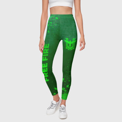 Леггинсы 3D Free Fire - green gradient вертикально - фото 2