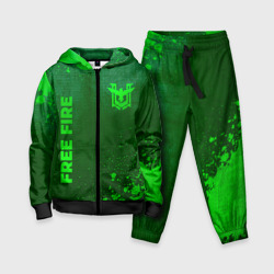 Детский костюм 3D Free Fire - green gradient вертикально