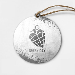 Деревянная игрушка круг Green Day - white gradient