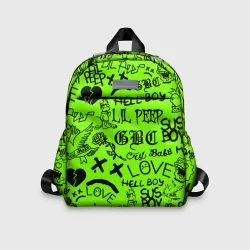 Детский рюкзак 3D Lil Peep кислотный паттерн