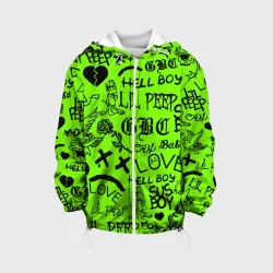 Детская куртка 3D Lil Peep кислотный паттерн