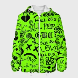 Мужская куртка 3D Lil Peep кислотный паттерн