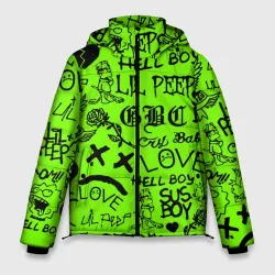 Мужская зимняя куртка 3D Lil Peep кислотный паттерн