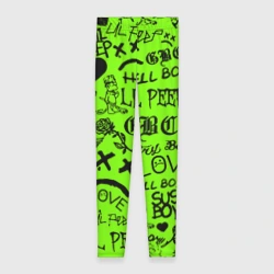 Леггинсы 3D Lil Peep кислотный паттерн