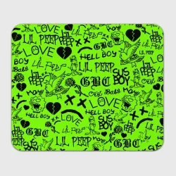 Прямоугольный коврик для мышки Lil Peep кислотный паттерн