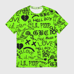 Мужская футболка 3D Lil Peep кислотный паттерн