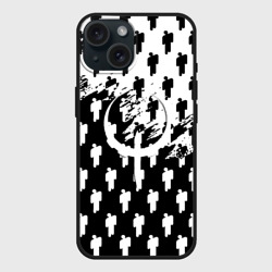 Чехол силиконовый для Apple iPhone 15 матовый Quake pattern men