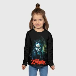 Детский лонгслив 3D Rob zombie portrait   - фото 2
