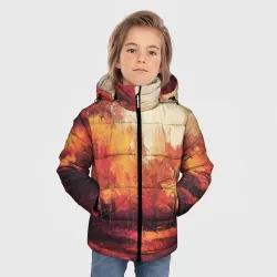 Зимняя куртка для мальчиков 3D Сумрачный осенний лес - фото 2