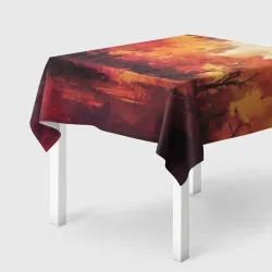 Скатерть 3D Сумрачный осенний лес
