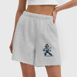Женские шорты oversize футер хлопок Пудель играет на гитаре укулеле - фото 2