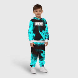 Детский костюм с толстовкой 3D Ramones fire rose - фото 2