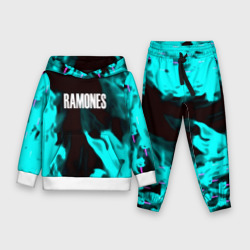 Детский костюм с толстовкой 3D Ramones fire rose