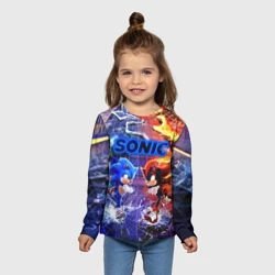Детский лонгслив 3D Соник и Шэдоу ёжики - фото 2
