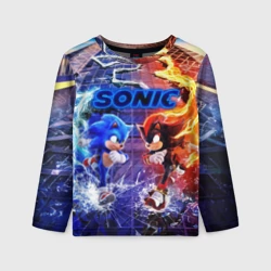 Детский лонгслив 3D Соник и Шэдоу ёжики