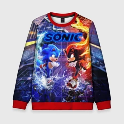 Детский свитшот 3D Соник и Шэдоу ёжики
