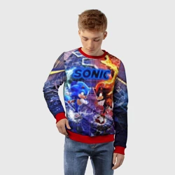Детский свитшот 3D Соник и Шэдоу ёжики - фото 2