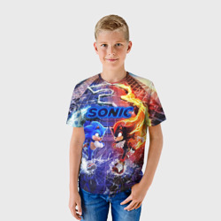 Детская футболка 3D Соник и Шэдоу ёжики - фото 2