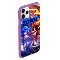 Чехол для iPhone 11 Pro матовый Соник и Шэдоу ёжики - фото 2