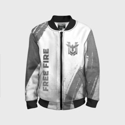 Детский бомбер 3D Free Fire - white gradient вертикально