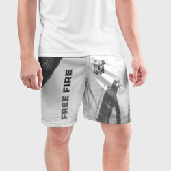 Мужские шорты спортивные Free Fire - white gradient вертикально - фото 2